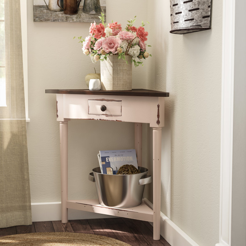 Laurel Foundry Modern Farmhouse Tompkins Rustic Corner End Table & Reviews Wayfair